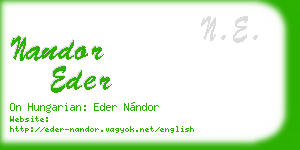 nandor eder business card